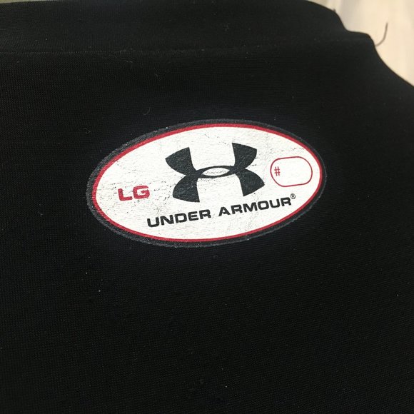 Under Armour Size L Black Mock Neck Compression Long Sleeve Shirt Mens Elastane - Picture 8 of 10